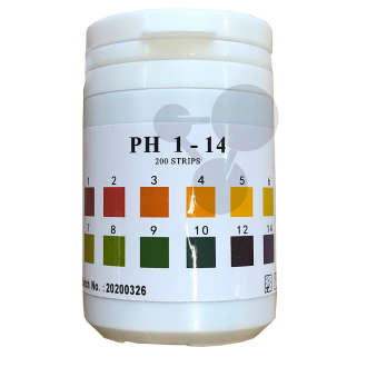 Bandelettes pH 1-14, 200 pièces