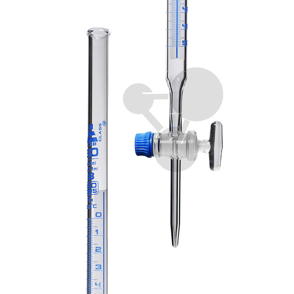 Burette Schellbach robinet en verre Classe B 50 ml/0,1