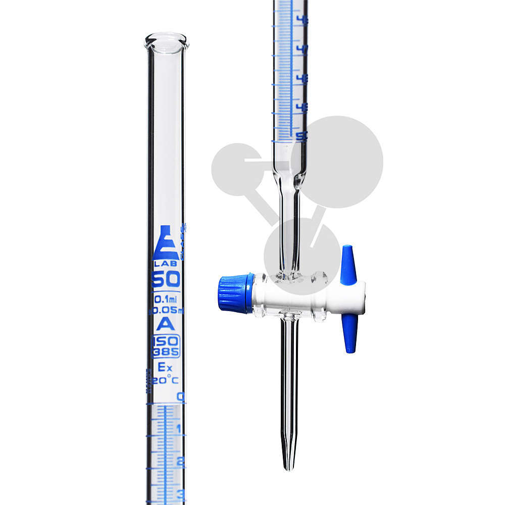 Burette Schellbach robinet PTFE Classe A 50 ml/0,1